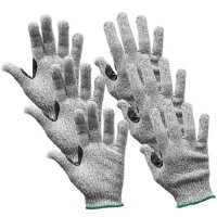 Kleen Chef White Reinforced Cut Resistant Gloves, Touchscreen Compatible, 3 pairs (Choose Size)