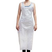 Kleen Chef Disposable Waterproof Poly Aprons, White (100 ct.)
