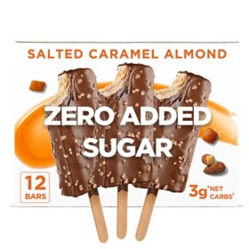 Keto Pint Salted Caramel Almond Crunch Ice Cream Bars, Frozen, 3 oz., 12 ct.