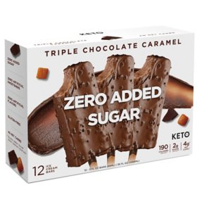 Keto Pint Triple Chocolate Caramel Ice Cream Bars, Frozen, 3 oz., 12 ct.