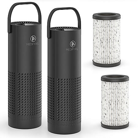 Medify MA-10 Portable Air Purifier | Black | 2 Pack |  2 Extra Filter