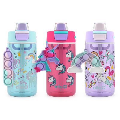 Hydrapeak Mini 14oz Insulated Kids Water Bottle with Straw Lid Peach