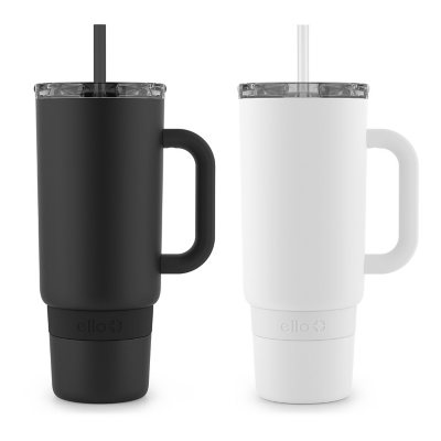 40oz Stainless Steel Thermos Vacuum Cups With Handle Straw Keep