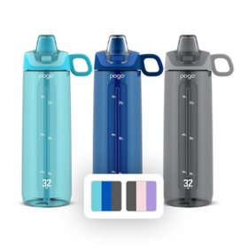 Pogo 32-oz Tritan Water Bottles, Assorted Colors (3 pk.)