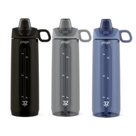 Pogo 32-oz. Tritan Water Bottles, 3-Pack (Assorted Colors)