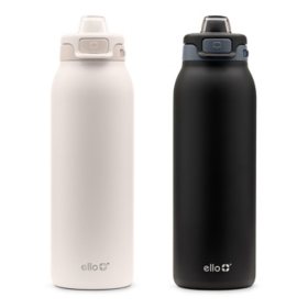 Ello Pop & Fill 32oz. 2-Pack Stainless Steel Water Bottle with QuickFill Technology (Assorted Colors)