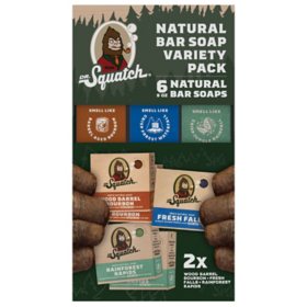 Dr. Squatch Natural Bar Soap, Variety Pack, 5.0 oz., 6 pk.