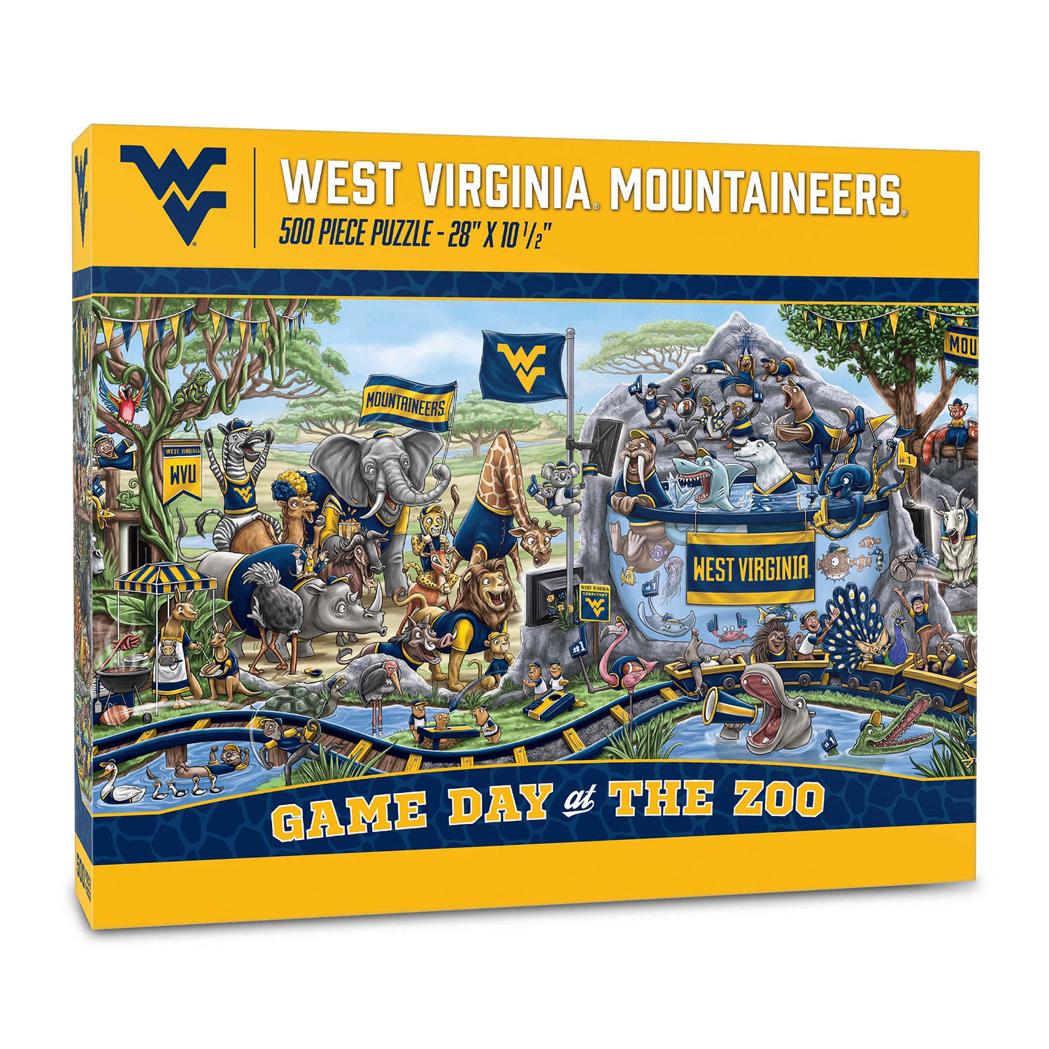 NCAA Game Day At The Zoo 500pc Puzzle - West Virginia Mountaineers