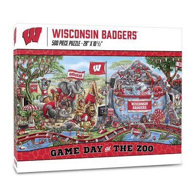 NCAA Game Day At The Zoo 500pc Puzzle - Wisconsin Badgers:- Wisconsin Badgers