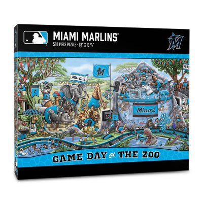 MLB Game Day At The Zoo 500pc Puzzle - Miami Marlins:- Miami Marlins