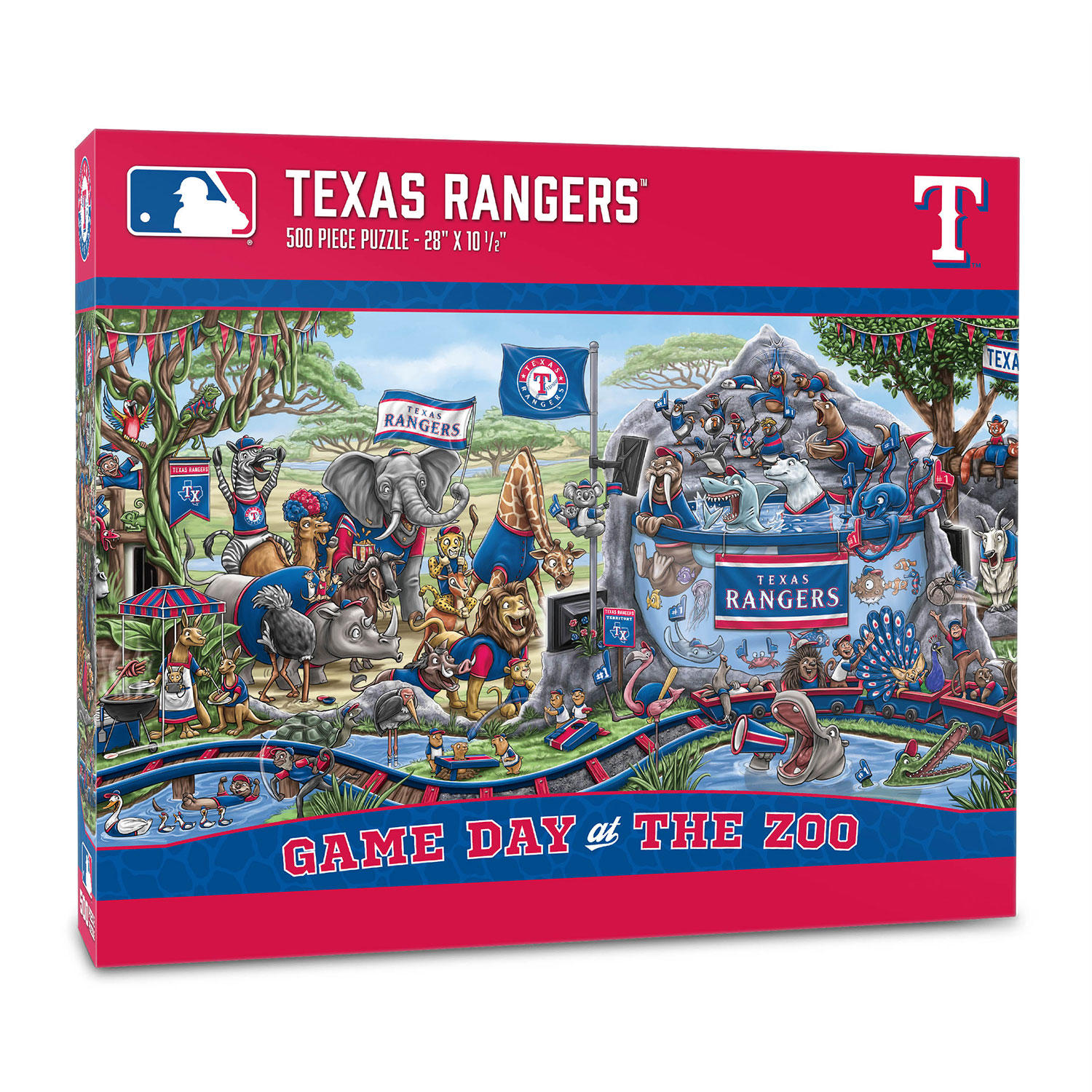 MLB Game Day At The Zoo 500pc Puzzle - Texas Rangers