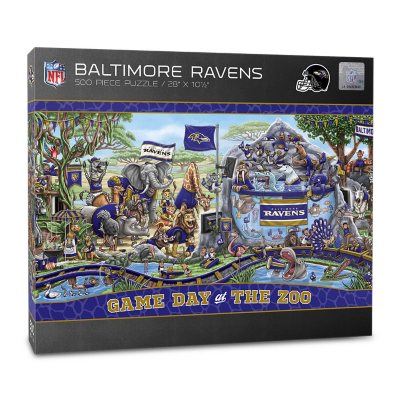 NFL Game Day At The Zoo 500pc Puzzle - Baltimore Ravens:- Baltimore Ravens