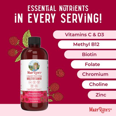 MaryRuth's Liquid Morning Multivitamin, Raspberry, 22 fl. oz., 2 pk.