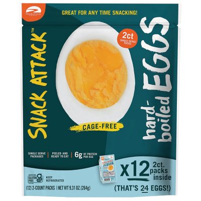 Snack Attack Cage Free Hard Boiled Eggs, 2 ct., 12 pk. - Sam's Club