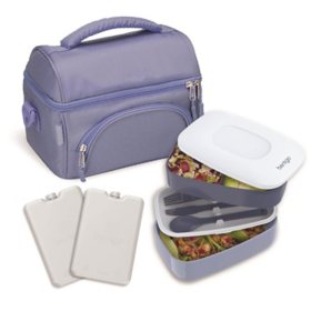 Bentgo 4-Piece Deluxe Set With Insulated Lunch Bag, Ice Packs & Bento Classic 