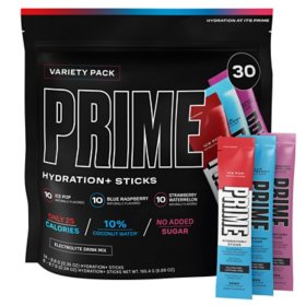 Prime Hydration+ Electrolyte Powder Mix Sticks Variety Pack, 30 pk.