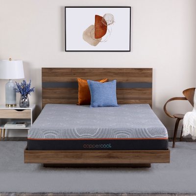 CopperCool 10' Memory Foam Mattress Queen:- Queen