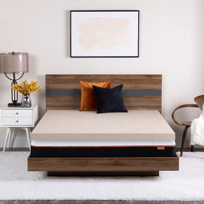 Coppercool 3' Memory Foam Mattress Topper, Twin:- King