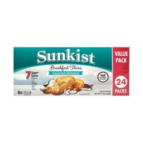 Sunkist Breakfast Thins Coconut Cookies, 24 ct.