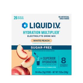 Liquid I.V. Hydration Multiplier Sugar-Free, White Peach, 26 ct.