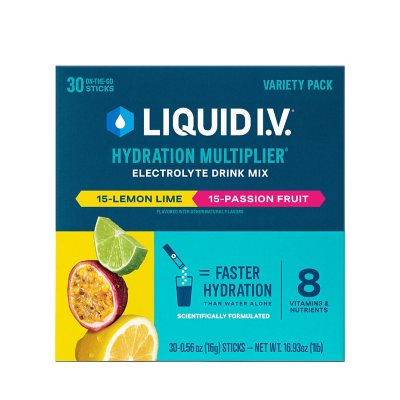 Liquid I.V. Hydration Multiplier Variety Pack, Lemon Lime & Passion ...