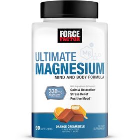 Force Factor Ultimate Magnesium 330mg Soft Chews, Orange Creamsicle (90 ct.)