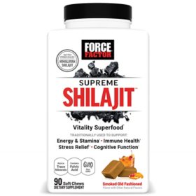 Force Factor Supreme Shilajit Soft Chews, 90 ct.	 		 		 