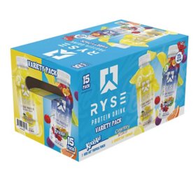 RYSE 22g Protein Drink Variety Pack, 16.9 fl. oz., 15 pk.