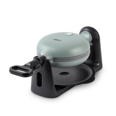 Dash Flip Belgian Waffle Maker with Non-Stick Coating for Individual 1 Thick Waffles - Black