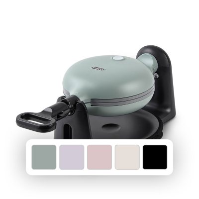 Dash Snowman Mini Waffle Maker with Ceramic Non-Stick Plates | Crate & Barrel