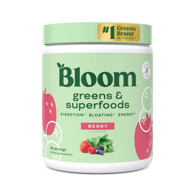 Bloom Nutrition Greens & Superfoods Powder, Berry (48 Servings