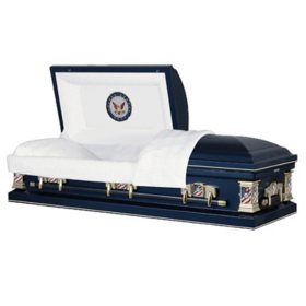Titan Casket Military Premier Steel Funeral Casket, Choose Your Style 