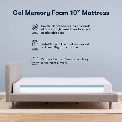 Serta 10 inch memory foam mattress discount