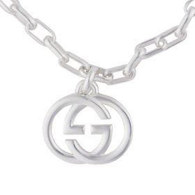 Gucci Trademark Paperclip Chain Charm Bracelet in Sterling Silver