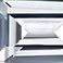 Lab Created White Sapphire, variant on Emerald Cut Lab Created Gemstone & 0.08 CT. T.W. Diamond Necklace in Sterling Silver