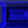 Lab Created Blue Sapphire, variant on Emerald Cut Lab Created Gemstone & 0.08 CT. T.W. Diamond Necklace in Sterling Silver