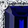 Lab Created Blue Sapphire, variant on Emerald Cut Lab Created Gemstone & 0.11 CT. T.W. Diamond Stud Earrings in Sterling Silver