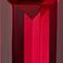Lab Created Ruby, variant on Emerald Cut Lab Created Gemstone & 0.11 CT. T.W. Diamond Stud Earrings in Sterling Silver
