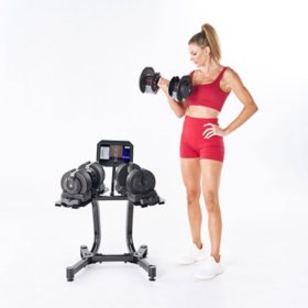 Echelon Adjustable Dumbbells 752 Set with Stand