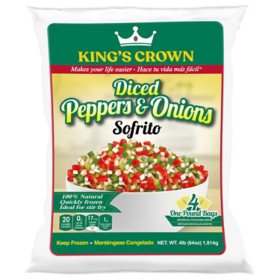 King's Crown Diced Peppers and Onions Sofrito, Frozen, 4 lbs.