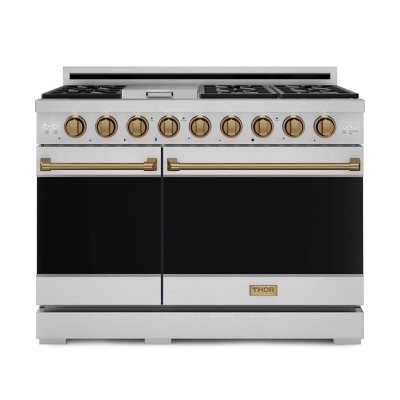 Thor Gordon Ramsay Series 48-Inch Professional Gas Range w/ Pro-Style Knobs - Stainless Steel:- Stainless Steel