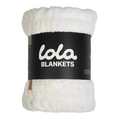 Lola Blankets Large Desert Dune Plush Throw Blanket Creamy Cloud:- Creamy Cloud