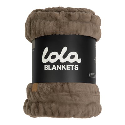 Lola Blankets Large Desert Dune Plush Throw Blanket- Desert Dune:- Desert Dune