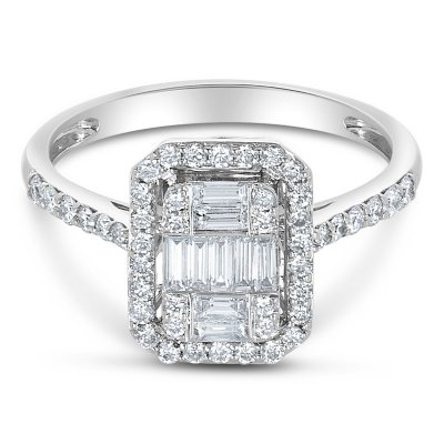 Ring Ring Stylish Encrusted Diamond Ring Engagement Rings Simple Rings for Men Western Style Rings Hexagon Rings Rings Full Finger Set Rings for Women