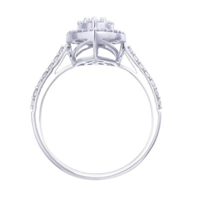 Princess Cut Diamond Engagement Ring in 14K White Gold (0.70 ct tw