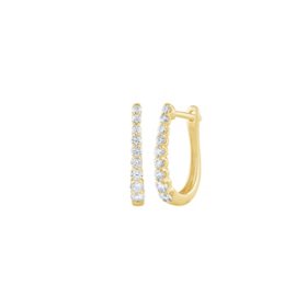 Diamond Hoop Earrings in 14k Gold