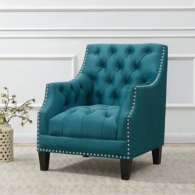 Perry Button-Tufted Accent Chair (Assorted Colors)