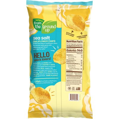 Real Food From The Ground Up Cauliflower Sea Salt Chips 12 Oz Sam S Club