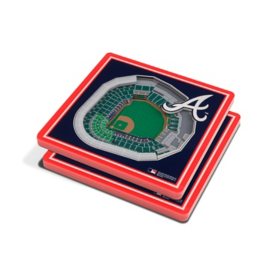 YouTheFan MLB 3D Stadium View Coasters, Assorted Teams