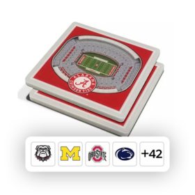 YouTheFan NCAA Football 3D Stadium View Coaster, Assorted Teams